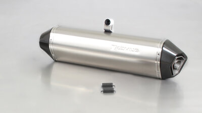 HEXACONE, slip-on voor BMW F 800 GS vanaf bouwjaar 2008, titanium, inclusief EC-keuring.
