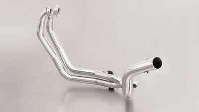 Roestvrijstalen spruitstuk (2-1) zonder katalysator, ter vervanging van het originele spruitstuk voor BMW F 800 GS vanaf bouwja