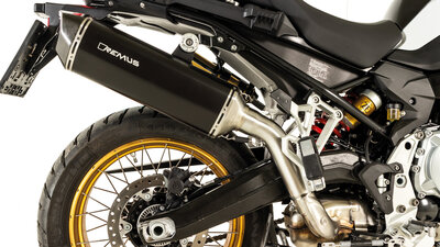 BLACK HAWK slip-on met uitneembare sound insert voor BMW F 850 GS bouwjaar 2018&ndash;2020 (EURO 4), zwart RVS, GEEN (EC-)GOEDKEURI