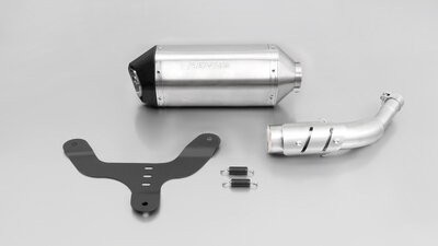 Remus Sportuitlaat, slip on (demper met aansluitbuis zonder katalysator) met hitteschild voor Vespa GTS 300 ie Super / GTV 300 Sei Giorni, roestvrij staal, zonder EG-homologatie voor Vespa GTV 300 Sei Giorni 17- MA3C, 15.6 kW, Euro 10