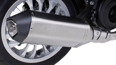 Remus Sportuitlaat, compleet systeem zonder cat. incl. hitteschild, roestvrij staal, 65 mm, zonder EG-goedkeuring voor Vespa Sprint 125ie 3V Euro4 16- MA1A, 7.9 kW (EURO 4)