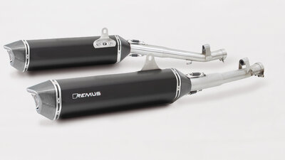 Remus Black Hawk Exhaust for BMW K 1600 GT/L (Euro 5) vanaf 2021 (EG Goedgekeurd) (demper) links/rechts inclusief verbindingspi