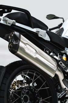 REMUS 8 2.0 RACING Slip On Sport Exhaust incl. Carbon heat protecting shield, stainless steel matt, NO (EC-) approval