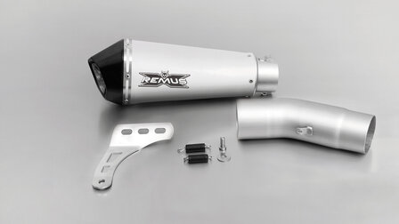 REMUS HYPERCONE, slip on, muffler with connecting tube no cat for DUCATI Monster 1200 R and Monster 1200 / 1200 S, titanium, 65 mm, without EC homologation