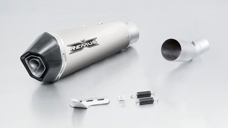REMUS HYPERCONE, slip on (muffler with connecting tube no cat) for Ducati Monster 797, titanium, 65 mm, without homologation