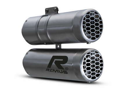 REMUS Double MESH Exhaust for Ducati Monster Euro 5, stainless steel brushed, incl. ECE type approval