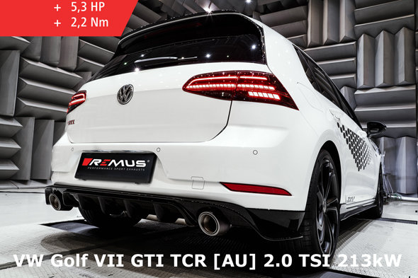 Remus sportuitlaat VW Golf 7 AU 12- GTI TCR Einddemper links/rechts uitgang 796117 1500