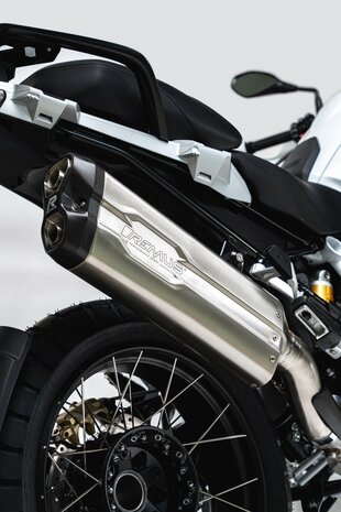 REMUS 8 2.0 Slip On Sport Exhaust incl. Carbon heat protecting shield, stainless steel matt, (EC-) approval
