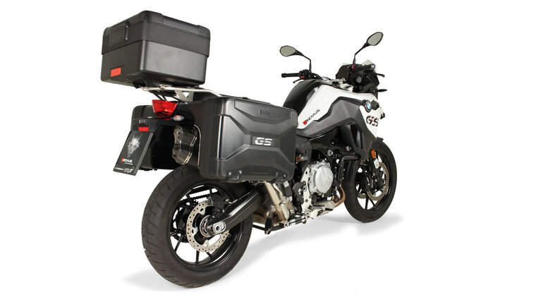 REMUS 8 slip-on voor BMW F 850 GS vanaf 2021 (EURO 5), zwart RVS, met (EC-)goedkeuring