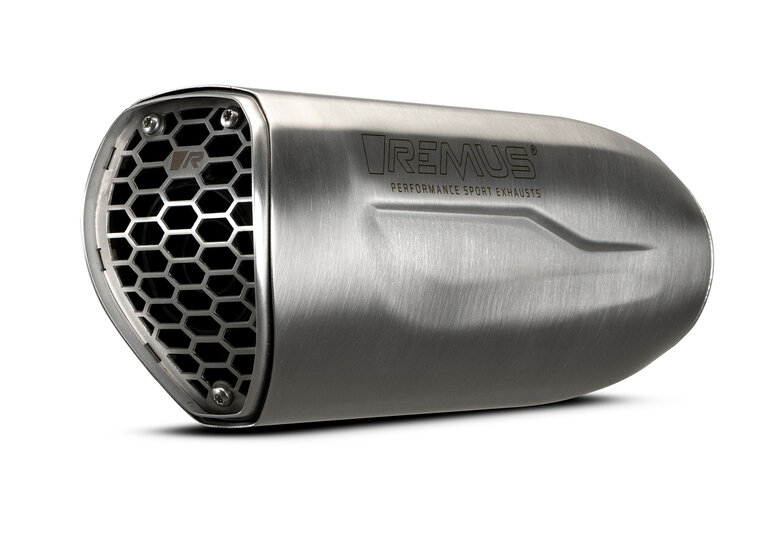 Remus Slip On REMUS NXT Sportuitlaat Honda CB750 Hornet, roestvrij staal mat, met uitneembare sound insert (GEEN EG-goedkeuring) HONDA CB750 Hornet 2-cyinder, 4-stroke 67,5 kW 2023=>
