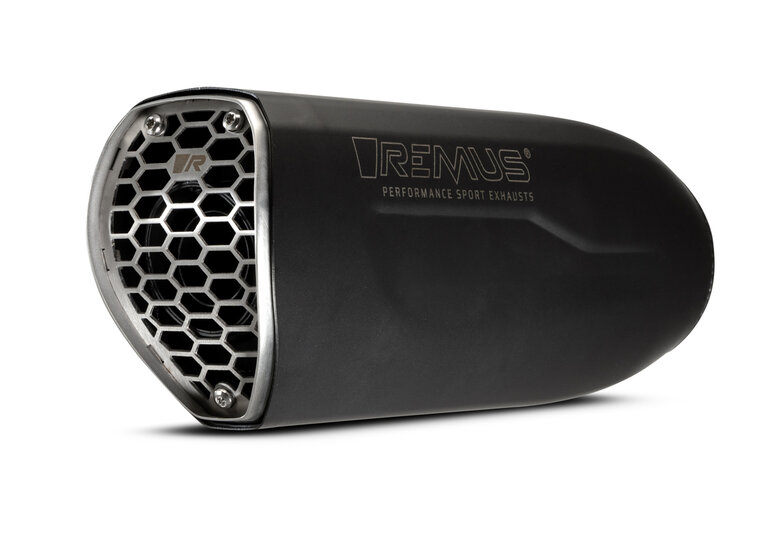Remus Slip On REMUS NXT Sportuitlaat Honda CB750 Hornet, roestvrij staal zwart, incl. ECE typegoedkeuring HONDA CB750 Hornet 2-cyinder, 4-stroke 67,5 kW 2023=>