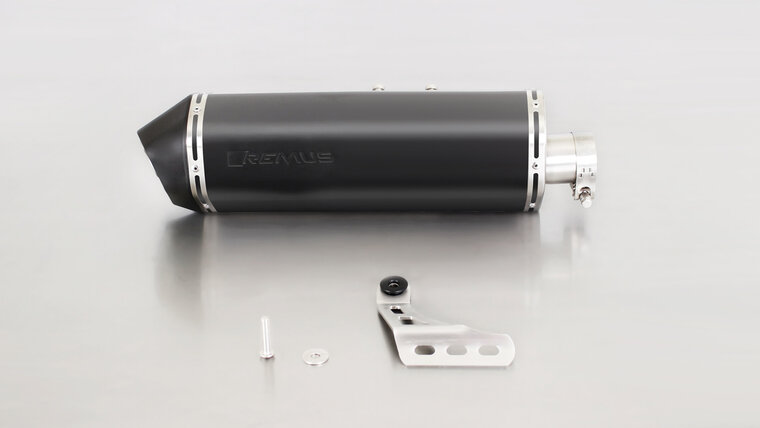 Remus OKAMI, slip-on (demper) voor HONDA CRF 1000L Africa Twin, roestvrij staal zwart, incl. EG-homologatie HONDA CRF 1000L Africa Twin 17- 70kW, SD04 (EURO 4)