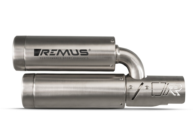 Remus Slip-On REMUS Double MESH (sportdemper), geborsteld roestvrij staal, incl. EG-typegoedkeuring