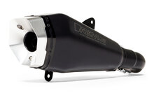 Remus RS, eindkap van bewerkt aluminium, zilver gecoat, roestvrij staal zwart, incl. (EG-)goedkeuring voor Vespa GTS / GTS Supe