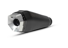 Remus RS Slip-On, gefreesde aluminium eindkap - zilver gecoat, roestvrij staal zwart, incl. (EG-)goedkeuring voor Vespa GTS 125