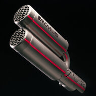 Remus Slip-On REMUS Double MESH (sportdemper), geborsteld roestvrij staal, incl. EG-typegoedkeuring voor Vespa GTS 300 HPE MY 21- (EURO 5) MD3C 17,5 kW