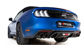 Remus uitlaat Ford Mustang Einddemper L/R dubbele uitgangen Remus uitlaat Ford Mustang Einddemper L/R dubbele uitgangen