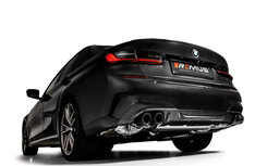 BMW M340i G20 Sedan Remus RACING einddemper L/R dubbele uitgang BMW M340i G20 Sedan Remus RACING einddemper L/R dubbele uitgang