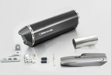 BLACK HAWK, RACING slip on sport exhaust system incl. CARBON heat protecting shield and removable sound insert, stainless steel black, without EC homologation BLACK HAWK, RACING slip on sport exhaust system incl. CARBON heat protecting shield and removable sound insert, stainless steel black, without EC homologation