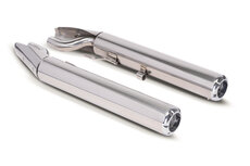 2x CUSTOM RACING Slip On L/R and selectable endcaps, stainless steel chrome, NO (EC-) APPROVAL 2x CUSTOM RACING Slip On L/R and selectable endcaps, stainless steel chrome, NO (EC-) APPROVAL
